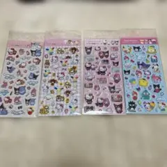 サンリオキャラクターズ　ラメ入り樹脂もりシール 4枚セット