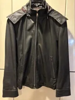 BLACK LABEL フード付きレザージャケット