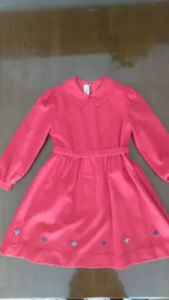 FAMILIA　130cm　赤い長袖ワンピース