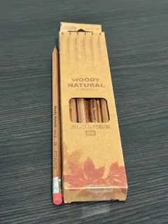 Woody Natural 2B 消しゴム付き　鉛筆 10本入り