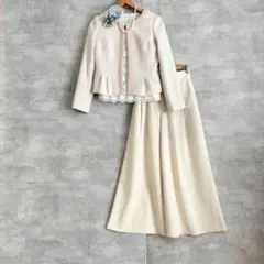 美品★SHIPS他　セレモニースーツS ベージュ　パンツスーツ　セットアップ