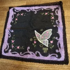 ANNA SUI 蝶の刺繍 ハンカチ