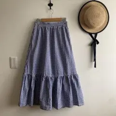 ニコアンド・Niko and…・ロングスカート・ギンガムチェック・Mサイズ
