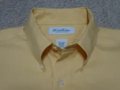 極美品　ブルックスブラザーズ　ボタンダウンシャツ　黄色　L～XL位　イエロー