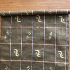 着物はぎれ　久米島紬　古布　絹　ハンドメイド