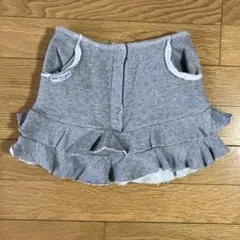 お値下D&G キッズガールスウェットフリルグレーミニスカート　 バックプリントのサムネイル