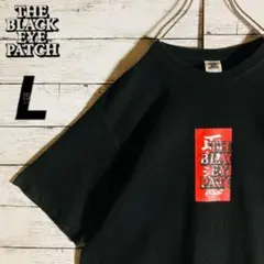 t208【人気】ブラックアイパッチ ボックスロゴ プリント Tシャツ 入手