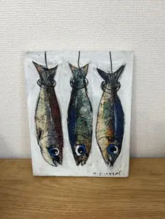 魚のアートパネル 絵画　バリ島