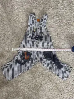 【可愛い】Lee ヒッコリー柄デニム犬用オーバーオール　ペットパラダイス　3s