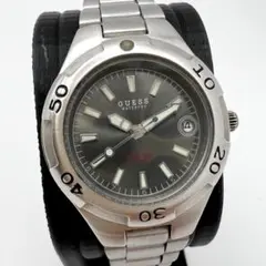 【美品 電池交換済】GUESS ゲス WATERPRO 腕時計 グレー文字盤のサムネイル