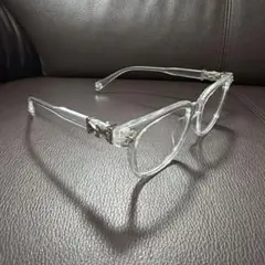 伊達メガネ サングラス クロスモチーフ シルバー y2k