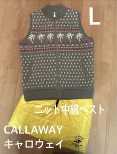 美品　CALLAWAY キャロウェイ ゴルフニットベスト　中綿ベスト