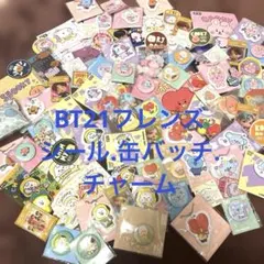 BT21 ステッカー バッジ チャームセット
