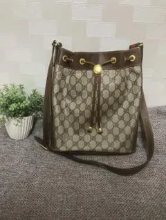 良品】オールドグッチ シェリーライン GGスプリーム 巾着 ショルダー