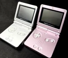【動作確認済】ゲームボーイアドバンスSP 2台セット（パールピンク・シルバー）