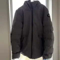 グレー フード付き ダウンジャケット Ｌサイズ