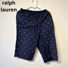 ralph lauren ネイビー ポロ刺繍 ショートパンツ