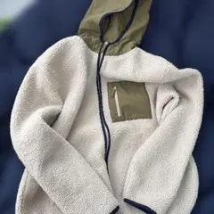 フリースジャケット フード付き ボア素材