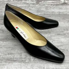 680【美品】GINZA kanematsu レザーパンプス　黒　22.5cm
