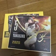 福岡ソフトバンクホークス トレーディングミニ色紙 山川穂高