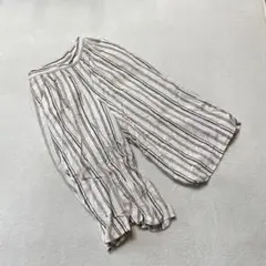 LOWRYS FARM ストライプ ガウチョパンツ ワイド Mサイズ　おしゃれ