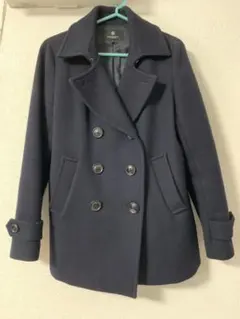 BEAUTY & YOUTH ネイビー ダブルブレストコート Lサイズ