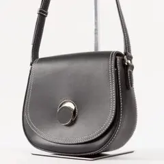 【未使用級✨】アニエスベー ショルダーバッグ サドルバッグ レザー ブラック