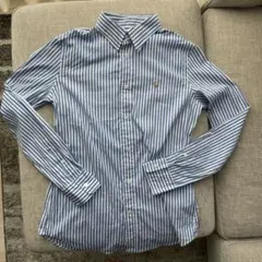 美品　Ralph Lauren 青白ストライプ 長袖シャツ2