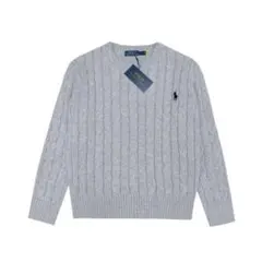 Polo Ralph Lauren グレー ケーブルニットセーター