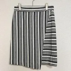 【美品】BODY DRESSING ストライプ柄スカート 白 黒 36