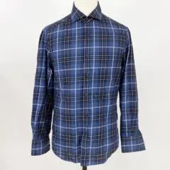 ブルネロクチネリ 長袖シャツ ブルー/青系 チェック コットン XSサイズのサムネイル