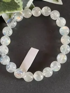 5A レインボームーンストーンブレスレット　9.8㍉〜10㍉玉