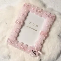 トレカケース ホイップデコ B8硬質カードケース ピンク リボン ハート