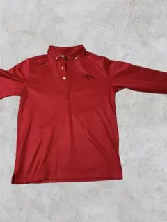 Callaway 赤 長袖ポロシャツ　ゴルフウェア