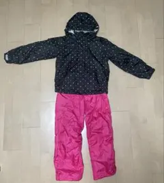 子ども用スキーウェアセット（黒・ピンク）のサムネイル