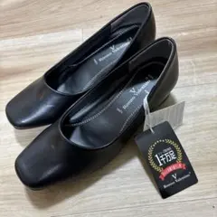 ロメオバレンチノ パンプス 黒 21.5cm クッション　　3E 行事　新品