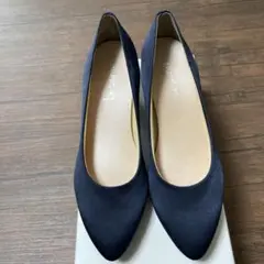 le sourire ネイビー ポインテッドトゥ パンプス23cm