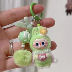ふわふわ ラブブキーホルダー キャラクター ＆ ポンポンチャーム