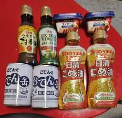 こめ油　オリーブオイル　ごま油　コンビーフ　おでん　8点セットのサムネイル