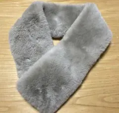 グレー ファー マフラー