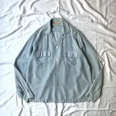 50s VINTAGE ヴィンテージ アセテートシャツ オープンカラー 開襟