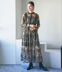 ab【美品】スマイルオーキッド ワンピース レース 結婚式 パーティー