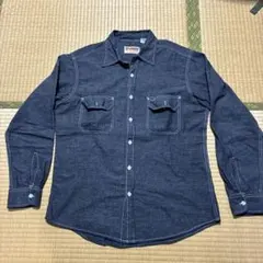 ②CAMCO カムコ シャンブレーシャツ　Ｌサイズ　ブラックのサムネイル