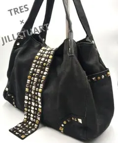 TRESスタッズ付き ブラック トートバッグ - メルカリ