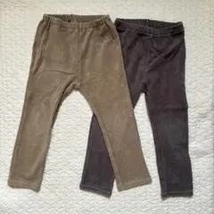 コーデュロイパンツ 2枚セット ベージュ グレー
