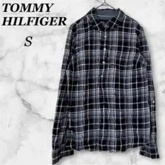 TOMMY HILFIGERトミーヒルフィガー チェックシャツ Sサイズ 緑 紺