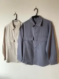 GU ジーユー CPOシャツジャケット 2着セットのサムネイル