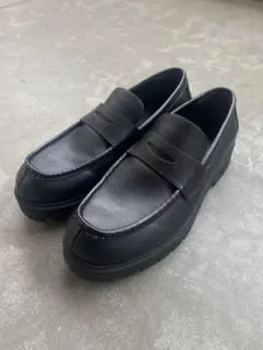 【極美品】GUチャンキーソールローファー27cm 黒 定価2,990円 タグ付き