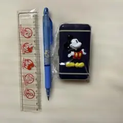 Disney ミッキーマウス 文具セット 定規 ペン ケース