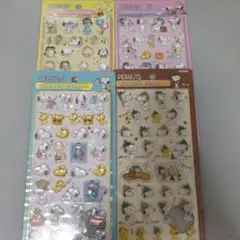 【正規品】スヌーピー　大サイズ　ボンボンドロップシール　4枚セット　コンビニ不可